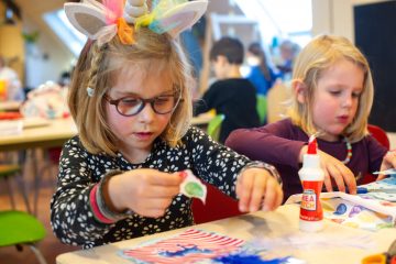 Creatieve kunst bij buitenschoolse opvang - Up Kinderopvang aan Caspar Fagelstraat in Delft