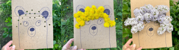 Bloemenkuns: maak een berenkop met bloemen als vacht
